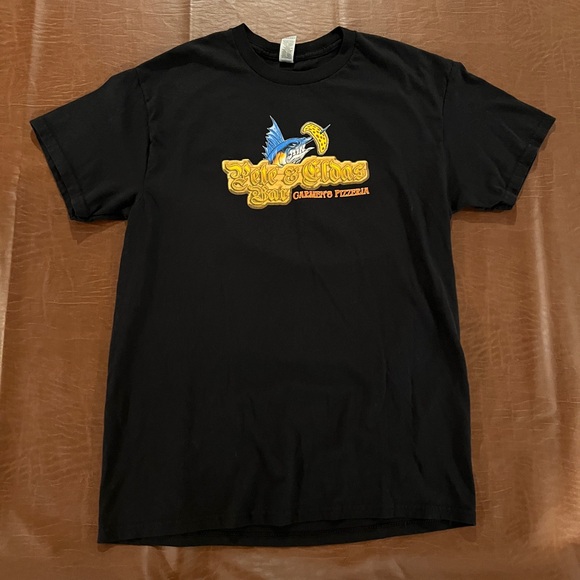 Pete & Eldas Bar Carmen’s Pizzeria Shirt - Dual Sided - Size Medium (Fit Small) - Picture 1 of 10